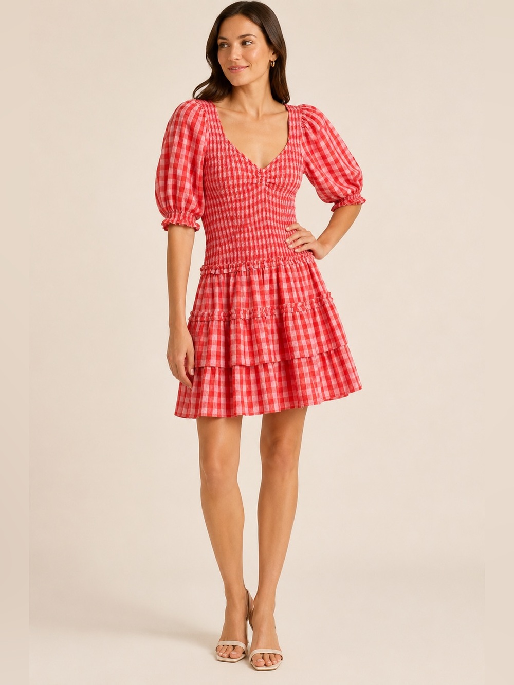 Caroline Constas ‘Sabrina’ Gingham Mini Dress